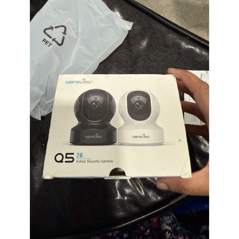 Wansview Q5 2K Indoor Security Camera Black Pan Tilt Night Vision